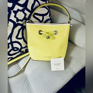 Kate Spade Yellow crossbody BUCKET BAG